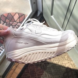 Sketchers Shape-Ups White Exercise Sneakers